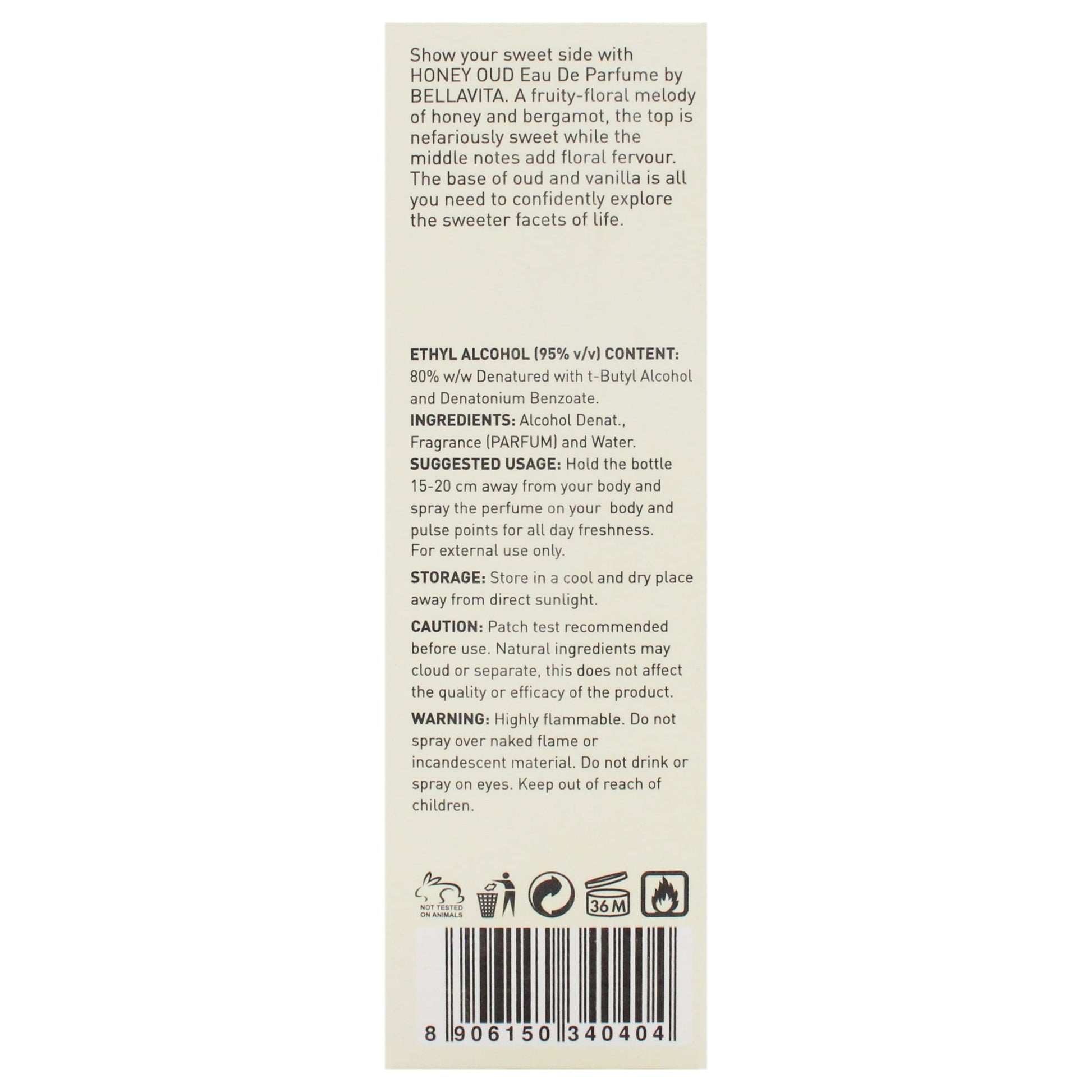 BellaVita Honey Oud Eau De Parfum Unisex Perfume 